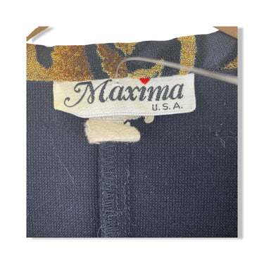 Vintage Maxima Tiger Print Lapel Blazer