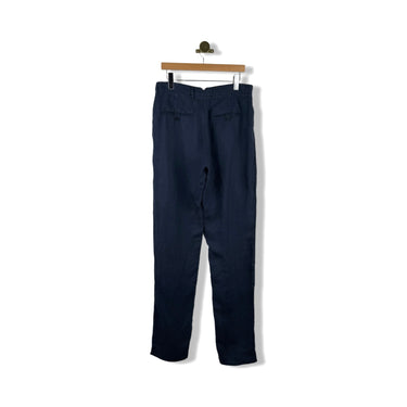 Billy Reid Garment Dyed Linen Flat Front Trousers