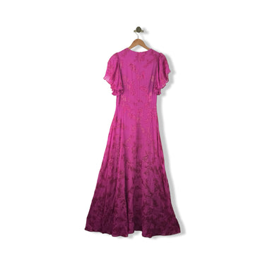 Shoshanna Floral Flutter Sleeve Maxi Dress