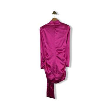 Likely Mock Neck Ruched Tie Dress