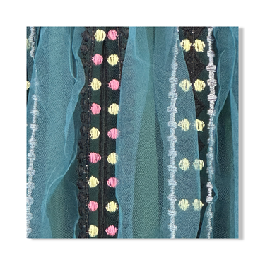 Embroidered Mesh Party Dress