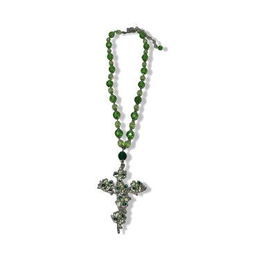 R.J. Graziano Floral Cross Bead Necklace
