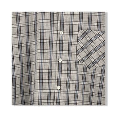 Billy Reid Light Gray Melange Plaid Button Up Shirt