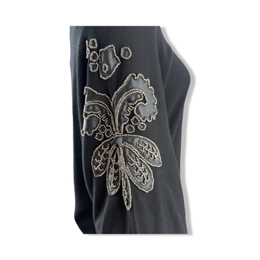 Pinko Faux Leather Applique Sweater Dress
