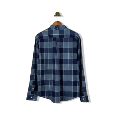 Billy Reid Indigo Jacquard Tuscumbia Shirt