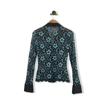 Vintage Cache Lace Zip Top