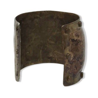 Vintage R.J. Graziano Distressed Studded Metal Cuff Bracelet