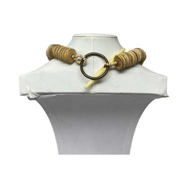 Vintage RJ Graziano Wooden Statement Toggle Necklace