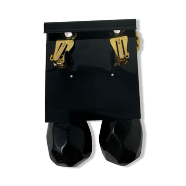 Vintage R.J. Graziano Braided Metal and Teardrop Dangle Clip On Earrings