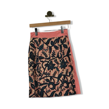 autumn adeigbo Ankara and Leather Skirt