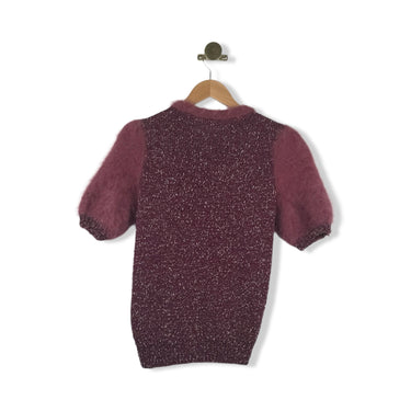 Vintage Short Sleeve Mohair Knit Top