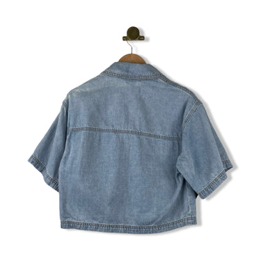 BLANKNYC Cropped Denim Shirt
