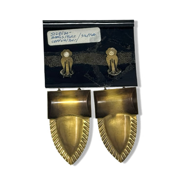 Vintage R.J. Graziano Square Stud Drop Clip On Earring