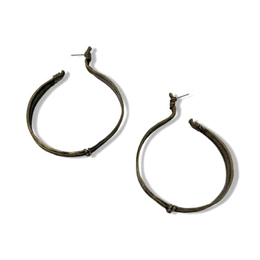 Vintage Cadoro Hammered Open Hoop Earring