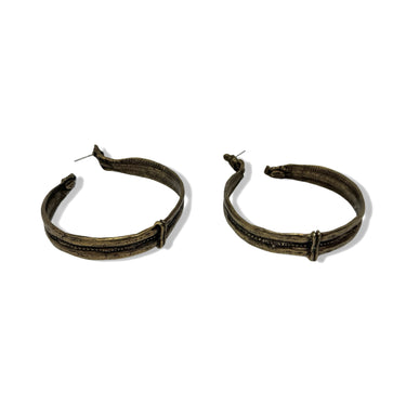 Vintage Cadoro Hammered Open Hoop Earring