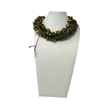 Vintage RJ Graziano Beaded Layered Statement Necklace