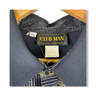 Vintage Club Man Patterned Button Down