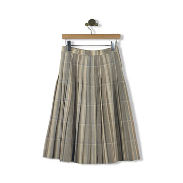 Vintage Plaid Midi Skirt