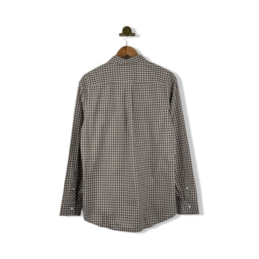Billy Reid Tan Windowpane Plaid Hutcheson Sport Shirt