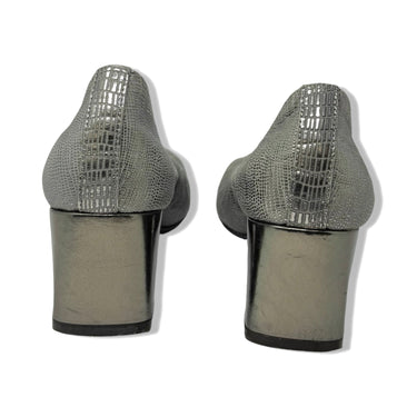 Lanvin Metallic Low Block Pump