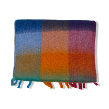 Bright Fuzzy Fringe Scarf