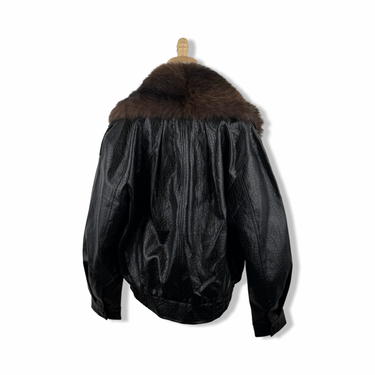 BLANKNYC Fur Collar PU Bomber Jacket
