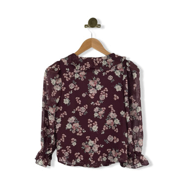 Heartloom Floral Long Sleeve Ruffle Blouse