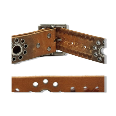 Vintage R.J. Graziano Woven Grommet Leather Belt