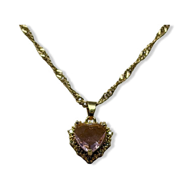 Dainty Emebellished Heart Chain Necklace
