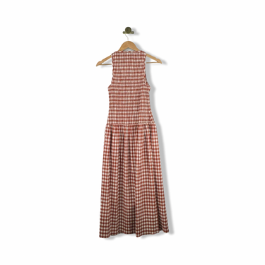Zara Ruched Gingham Dress