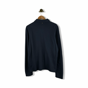 Billy Reid Textured Half Button Up Long Sleeve Shirt