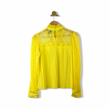 Grazia Pleated Lace Blouse
