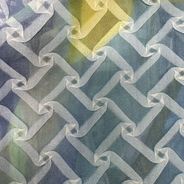 Komarov Textured Patterned Dyed Sheer Scarf