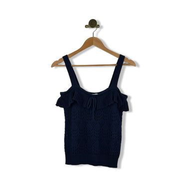 Heartloom Knit Bow Ruffle Tank Top