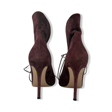 Gianvito Rossi Peep Toe Suede Heels