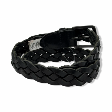 Braided Leather Square Buckle Belt