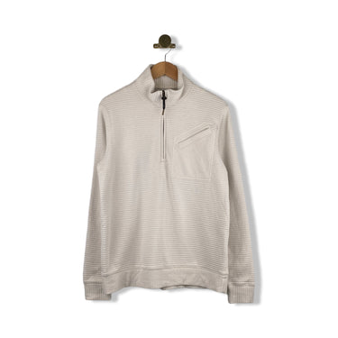 Billy Reid Quilted Half Zip Sweater