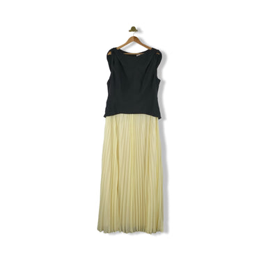 ARRANGE Twisted Shoulder Pleated Maxi Dress