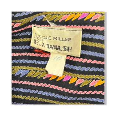 Vintage Nicole Miller for P.J. Walsh 70s Patterned Dress