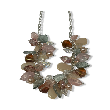R.J. Graziano Clear Bead Statement Necklace