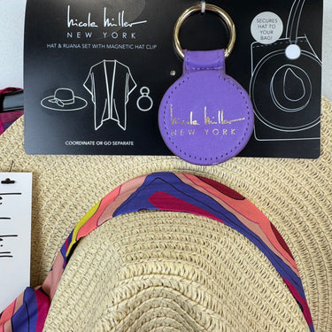 Nicole Miller Swirl Hat & Ruana Set