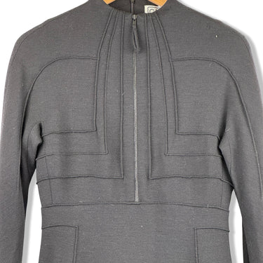 Vintage Carlisle Wool Front Zip Dress