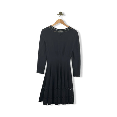 Vintage Knit Zig Zag Cutout Dress