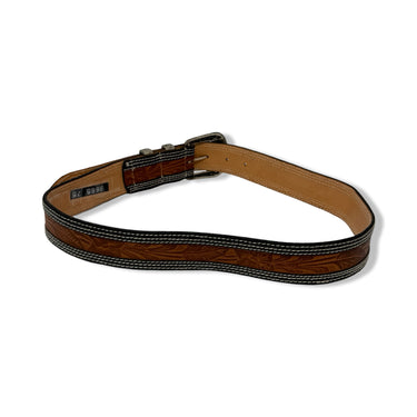 Vintage R.J. Graziano Floral Embossed Contrast Stitch Belt