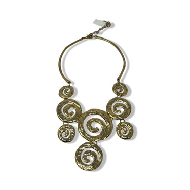 Vintage R.J. Graziano Swirl Pendant Statement Necklace