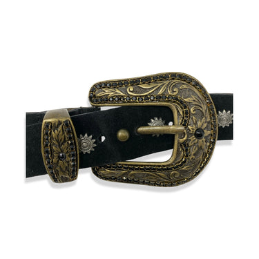 Studded Embellished Statement Buckle Belt