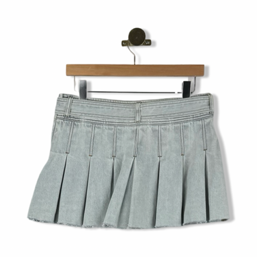 BLANKNYC Denim Pleated Micro Mini Skirt