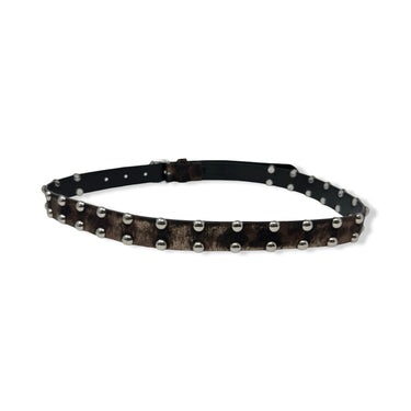 Allsaints Studded Leopard Print Belt