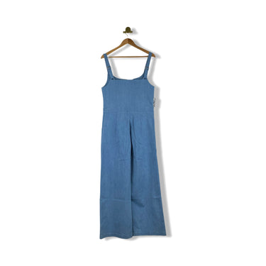 Loup Light Indigo Billy Zip Front Wide Leg Jumpsuit
