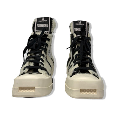 Converse x Rick Owens New In Box TURBODRK Shearling Sneakers